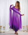 Trending Purple Pure Georgette Anarkali Gown