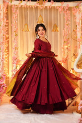 MANASI ANARKALI STYLE PLAZZO SUIT SET