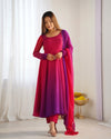 Trending Dark Pink Pure Georgette Anarkali