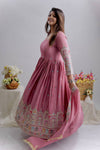 Fawna Pink Anarkali Suit Set with Dupatta
