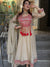 Sage Cream Hand Work Anarkali Suit Set with Dupatta