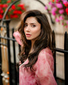 Blush Pink Floral Embroidered Straight Kurta with Pants