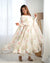 Maitri White Floral Digital Printed Pure Organza Anarkali Gown
