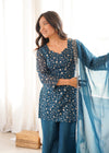 Designer Teal Ethnic Suit Set with Intricate Embroidery
