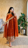 Diya Fenta Embroidered Anarkali Suit Set with Dupatta