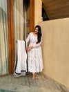 Classic Ivory Floral Anarkali with Dupatta