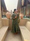 Niva Elegant Olive Green Designer Anarkali Suit Set
