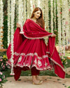 RIMMY RED COLOURED ANARKALI SUIT SET