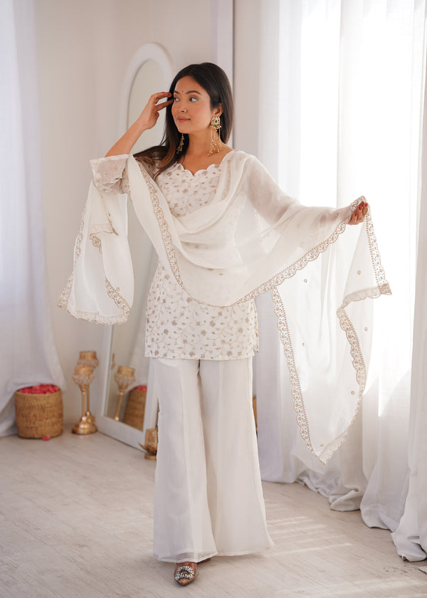 Designer Teal Ethnic Suit Set with Intricate Embroidery