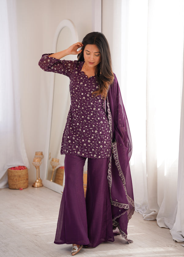 Designer Teal Ethnic Suit Set with Intricate Embroidery