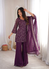 Designer Teal Ethnic Suit Set with Intricate Embroidery