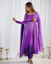 Trending Purple Pure Georgette Anarkali Gown