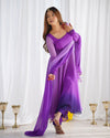 Trending Purple Pure Georgette Anarkali Gown