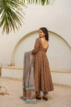 ANJALI BROWN ANARKALI SUIT SET