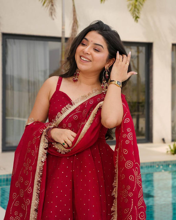 Red Sand Elegant Kurta Set