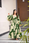 MEHTAB GREEN MASLIN SUIT SET