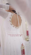 Bindiya White Faux Georgette Embroidered Suit Set